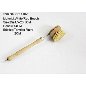 Hot Sale Kitchen Coco Sisal Mini Bamboo Wood Dish Bristle Clean Brush  bamboo clean brush