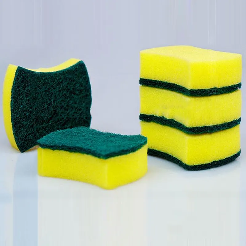 Hot Sale Colorful Classic Green Kitchen Scrub Sponge Scouring Pad