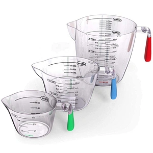 Durable heavy duty  3-piece plastic measuring cups set 8OZ;16OZ,32OZ