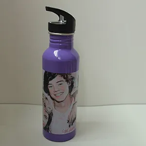 750ML Wholesale fair trade custom logo cartoon kids warm sports metal aluminum hockey hot and cold sublimation water bottle