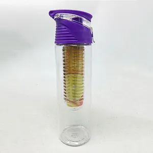 Wholesale Custom 700ml 27oz BPA FREE Tritan Plastic Fruit Infuser Protein Shaker