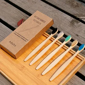 Adults Bamboo Tooth Brush 5pcs Craft box pack