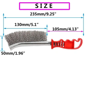 Wire Brush Heavy Duty Crimped Scratch Brush Brass Stainless Steel