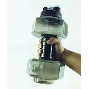 New Products Acceptable Outdoor 2.6l Dumbbell Shape Gym Fitness Plastic Sport Water Bottle