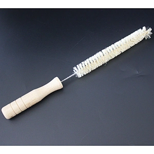 bamboo bottle cleaning brush sisal fiber for 3CM mouth wide tampico