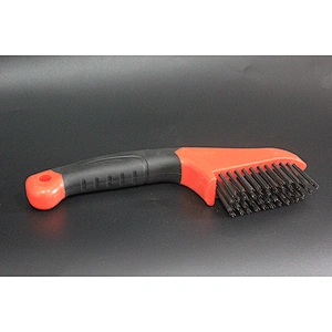 Wire Brush  Heavy Duty Crimped Scratch Brush  TPR handle