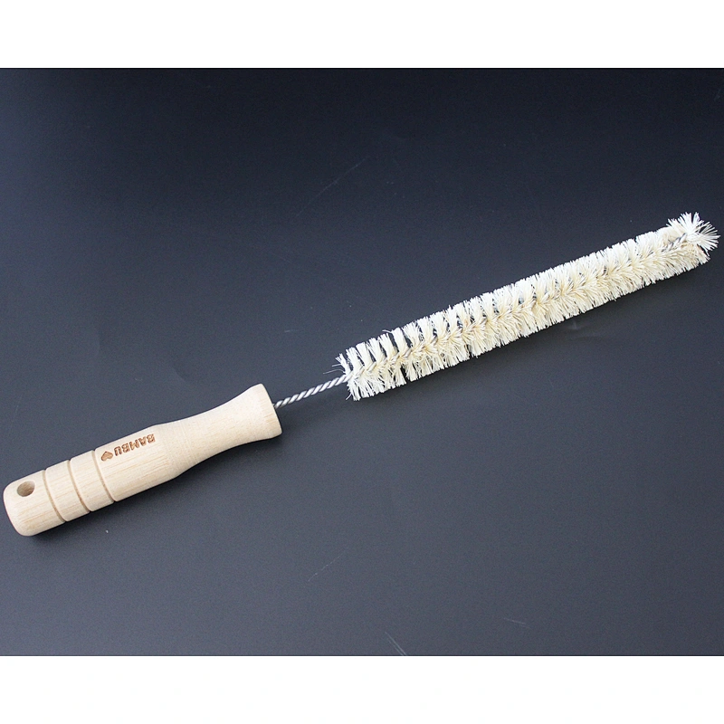 bamboo bottle cleaning brush sisal fiber for 3CM mouth wide tampico