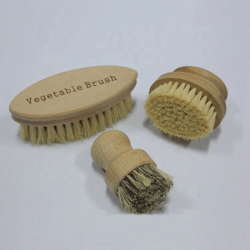 Hot Sale Kitchen Coco Sisal Mini Bamboo Wood Dish Bristle Clean Brush  bamboo clean brush