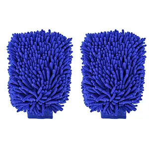 microfiber car wash  mitt ready color blue yellow orange pink