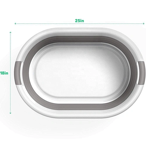 2019 New silicone collapsible foldable laundry basket plastic folding clothes storage basket