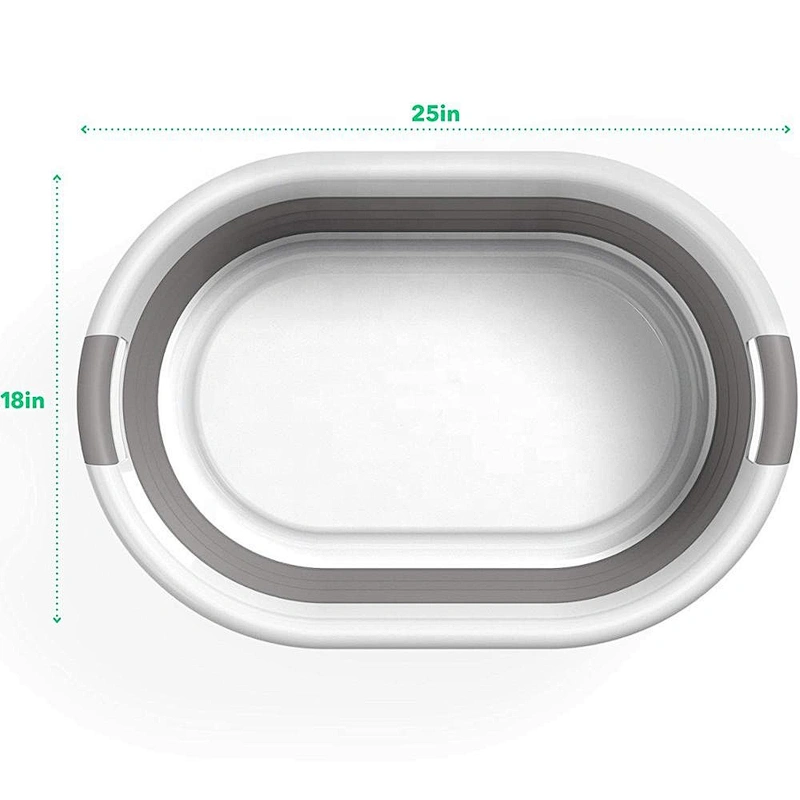 2019 New silicone collapsible foldable laundry basket plastic folding clothes storage basket