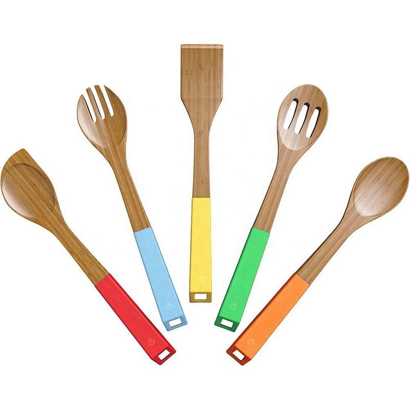bamboo kitchen utensil set 5pcs