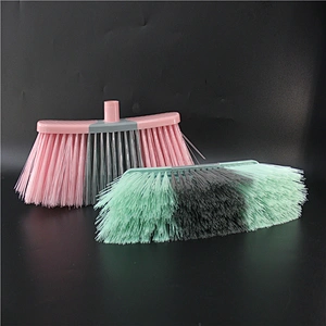 China factory premium quality plastic broom for home cleaning light green pink