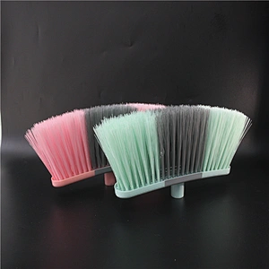 China factory premium quality plastic broom for home cleaning light green pink