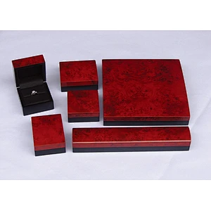 Red wooden box for jewellery