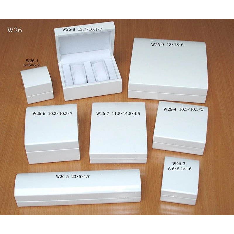 White jewellery box series in wooden
