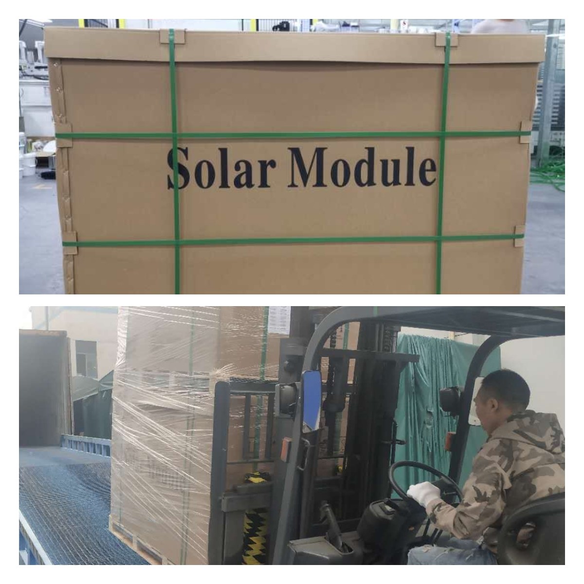paneles solares de medio corte paquete