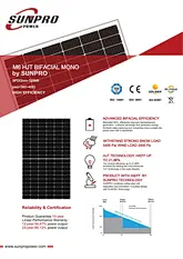 Painel solar mono de 60 células