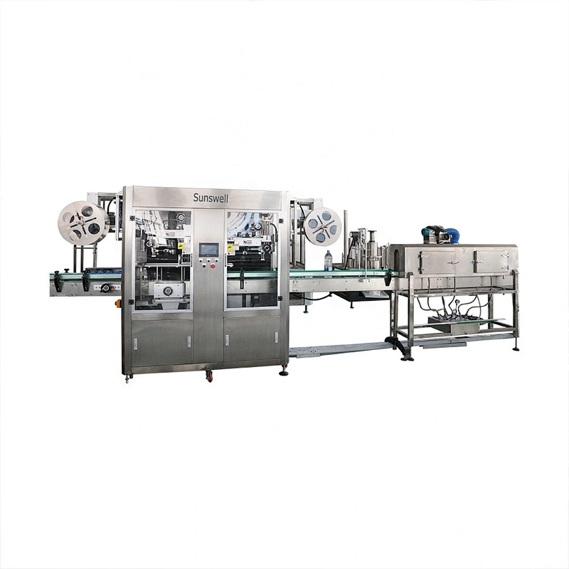 low cost liquid manufacturing Automatic Sleeve Labeling Machine for Water CSDJuice Milk Tea Energy drink Beverage Pet Bottle Glass bottle Can bottling plant sale bottling factories in turkey