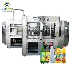20000 BPH industrial  vacuum liquid Juice bottling and capping machine with heater and mixer