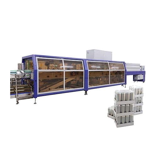 Automatic Bottle Heat Shrink PE Film Wrapping Packaging Machine with Half Tray