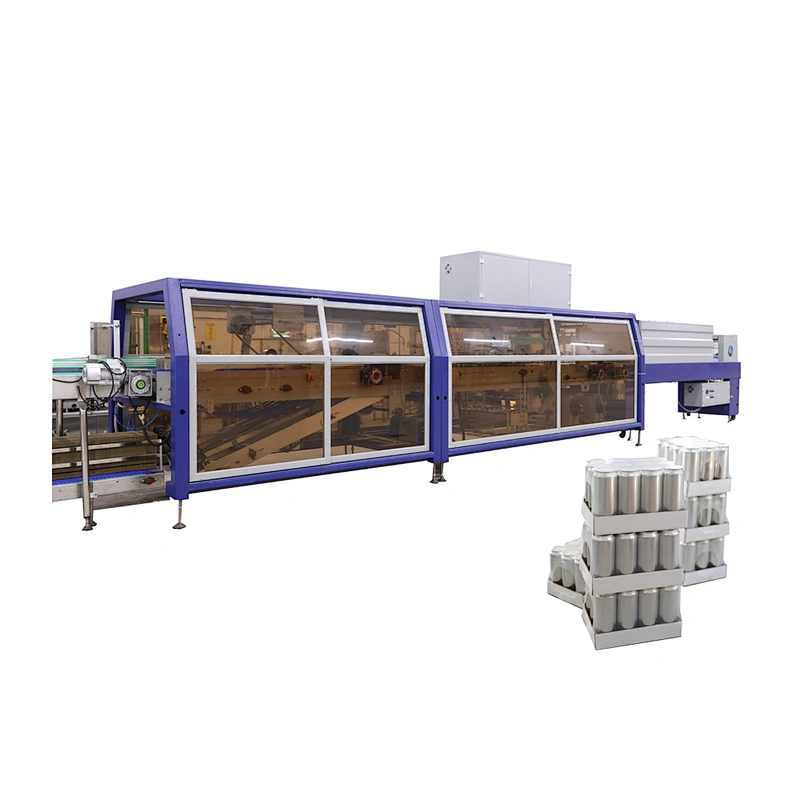 Automatic Bottle Heat Shrink PE Film Wrapping Packaging Machine with Half Tray