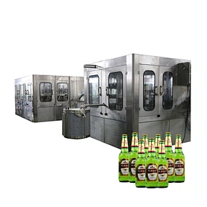 Zhangjiagang Full Automatic Beer Filler Washing Filling Capping Bottling Plant Packaging Machine