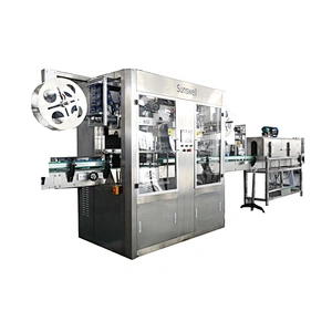 Drinking Water Beverage Plastic PET Bottle Good Price Automatic PVC Label Shrink Sleeve Labeling Machine for Bottles with Steam Tunnel liquid packing machine liquid packing machine