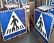 pedestrian crossing solar sign