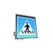 Solar Powered Flashing LED Reflective Zebra Crossing Ahead Sign