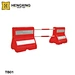 Plastic water filled road traffic barrier for roadway safety