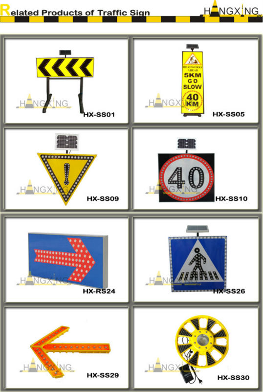 Bright Yellow Solar Traffic Signal Board