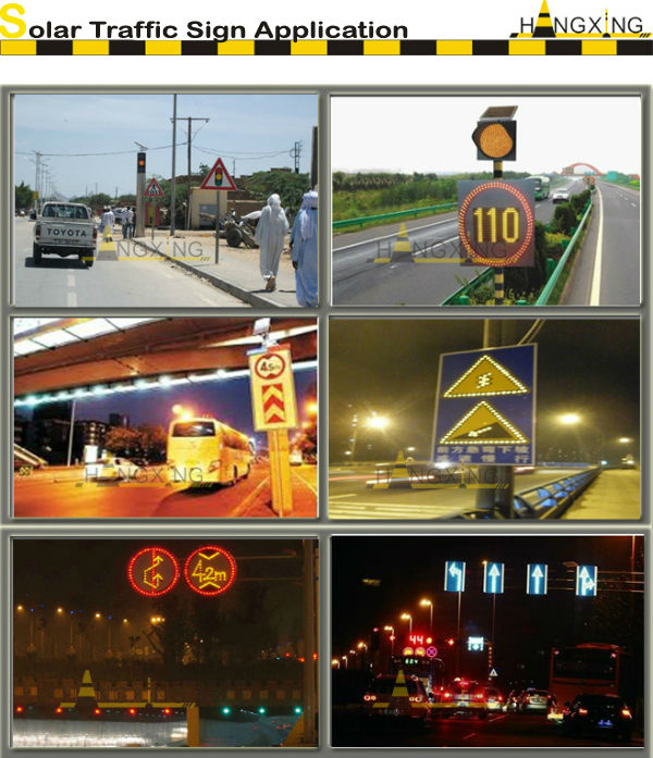 Bright Yellow Solar Traffic Signal Board