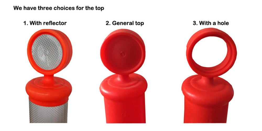 reflective traffic safety delineator post