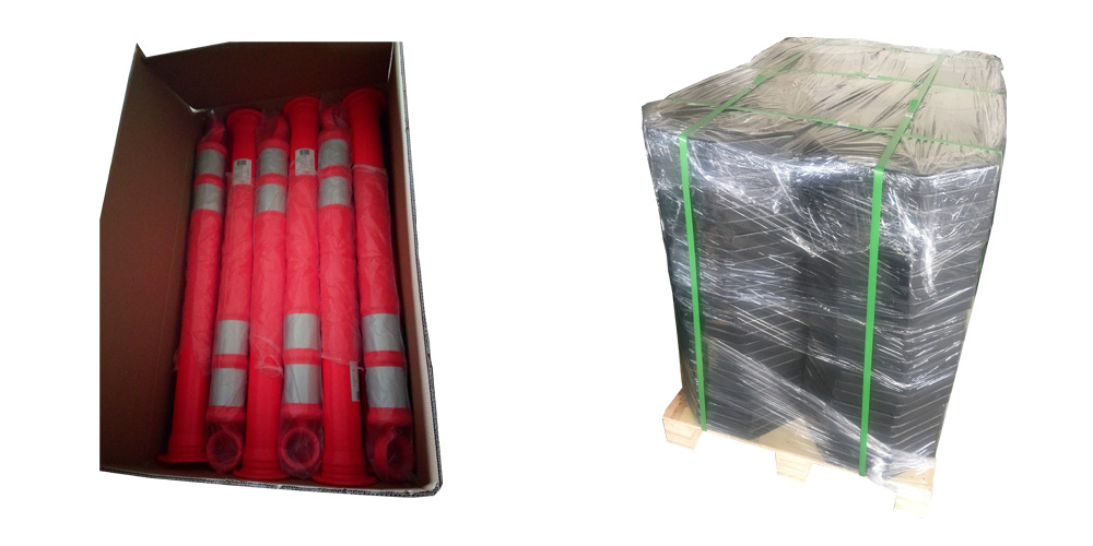 round traffic safety delineator post