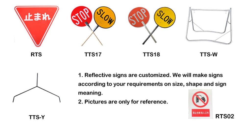 Aluminum Hand Held Stop Slow Sign