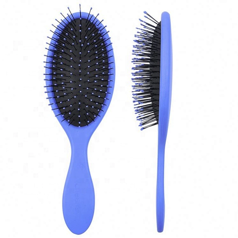 OEM hair extension loop brush facial plastic long handle brush cushion massaging hair brush