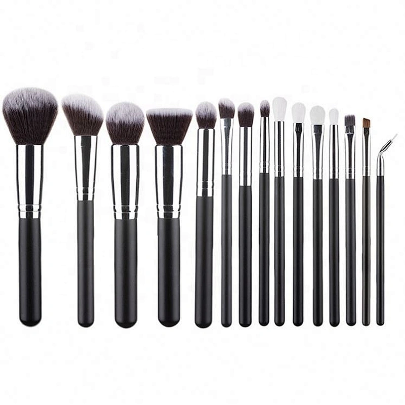 New Multi - Function 15 Makeup Set Wooden Handle Nylon Hair Brush