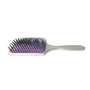Xinlinda brand fashion popular shiny sliver plastic beauty salon care cushion paddle massage hair brush