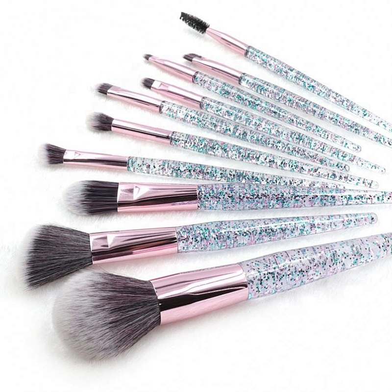 Makeup Brushes Set Eye Shadow Blending Eyeliner Eyebrow 2020 Wholesale 10 Pcs Foundation Fan Brush Synthetic Hair Shaving Brush