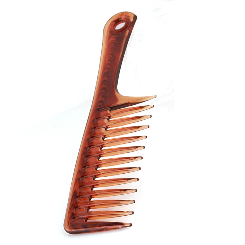 Xinlinda brand Wholesale cheap amber plastic custom good wide tooth hair comb