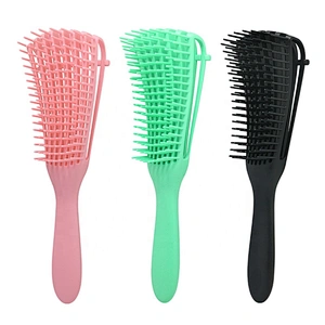 2020 China Supplier Hot Designer Paddle Detangling Salon Custom Comb Glitter Bling Scalp Eco Friendly Hair Massage Brush Set