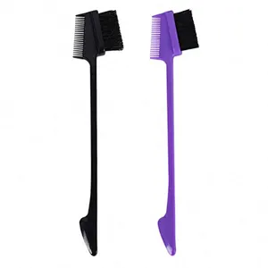 plastic new style women's pocket mini double sided rat tail edge brush comb for beauty care