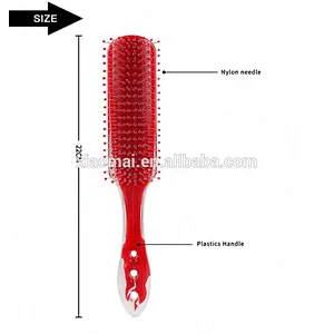 Professional Amazon Hot Sale Denman Nylon Pin Salon 9 Rows Detangling Hair Brush