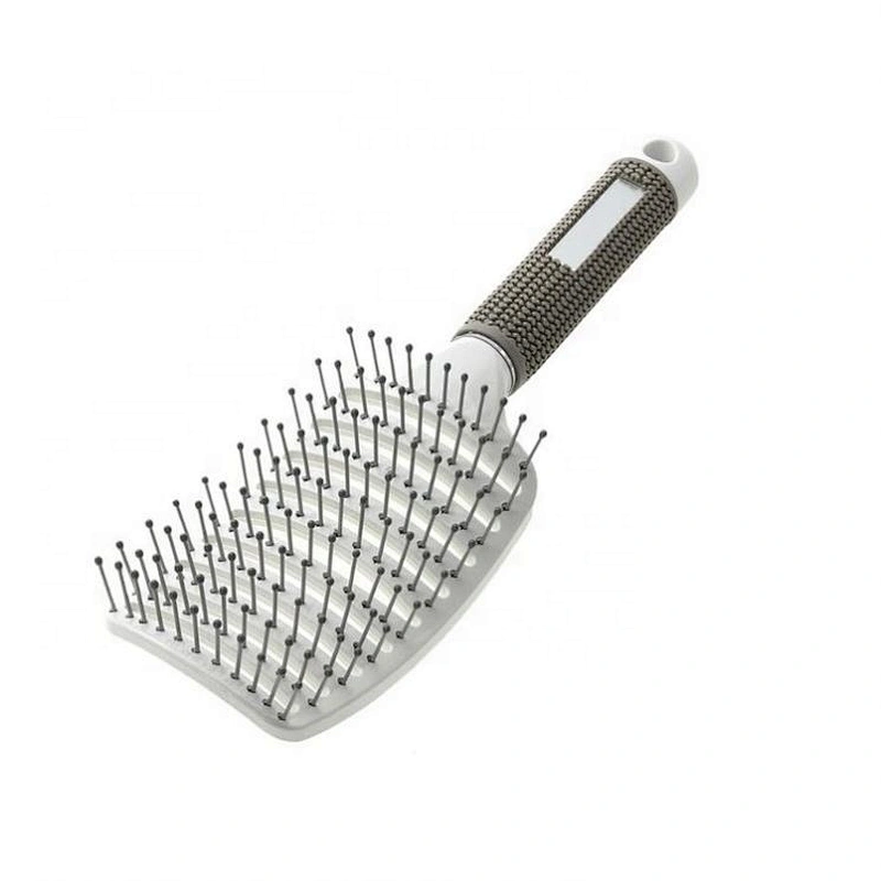 Anti-Static Curved Round Metal Hair Extension Wig Massage Private Label Ionic Custom Logo Detangling Wide Tooth Brush Combs