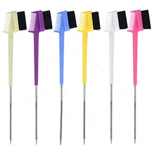 OEM factory direct hair care tool baked oil make up brush colorful 3 in 1 boar bristle edge control brush