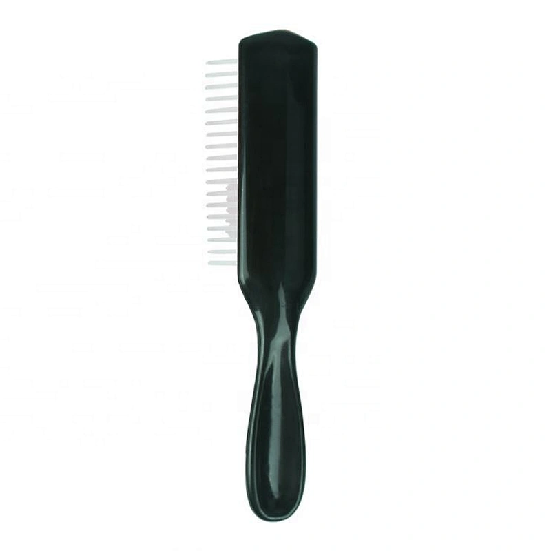 Professional custom logo Anti-Static hard bristle small size salon hair kit black mens styling denman brush