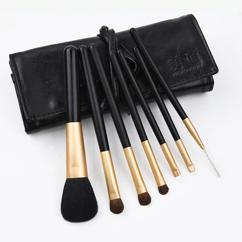 Wholesale Professional Black Make Up Brushes Private Label  7Pcs Makeup Brush Set