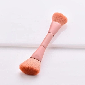 Free Sample Pink 1 Pcs Cosmetic Face Makeup Brush Set Private Label With Double Head