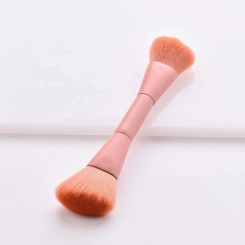 Free Sample Pink 1 Pcs Cosmetic Face Makeup Brush Set Private Label With Double Head